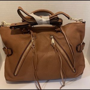 Rebecca Minkoff Women's Large Moto Satchel Almond With Dust Bag